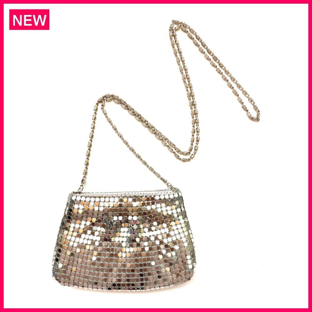 Vintage Metal Mesh Mini Crossbody Purse Coin Card Holder Evening Bag